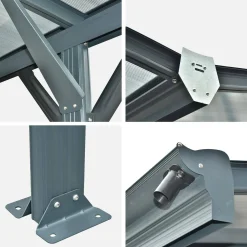 Uitbreiding Le Mans carport 15m² van aluminium en polycarbonaat