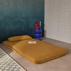 Uitklapbare fauteuil boucléstof 2 plaatsen