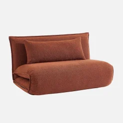 Uitklapbare fauteuil boucléstof 2 plaatsen