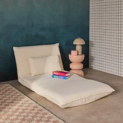 Uitklapbare fauteuil boucléstof 1 plaats