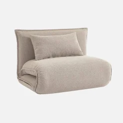 Uitklapbare fauteuil boucléstof 1 plaats