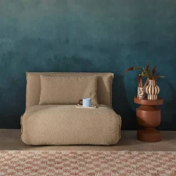 Uitklapbare fauteuil boucléstof 1 plaats