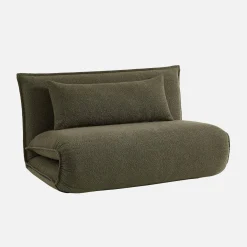 Uitklapbare fauteuil boucléstof 2 plaatsen