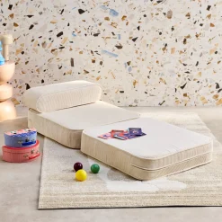 Uitklapbare kinderstoel van corduroy