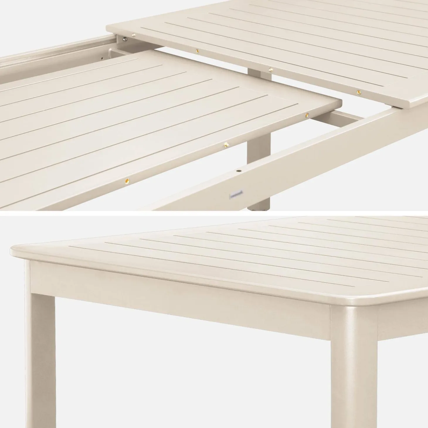 Uitschuifbare aluminium tuintafel, 10 plaatsen