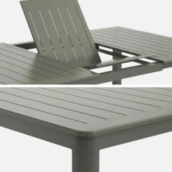 Uitschuifbare aluminium tuintafel met 12 stoelen