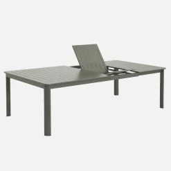 Uitschuifbare aluminium tuintafel met 12 stoelen