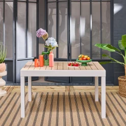 Uitschuifbare aluminium tuintafel voor 8 personen