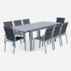 Uitschuifbare aluminium tuintafel voor 8 personen