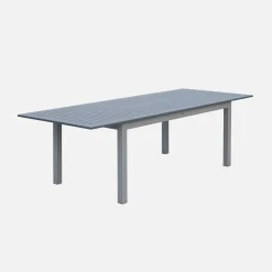 Uitschuifbare aluminium tuintafel voor 8 personen