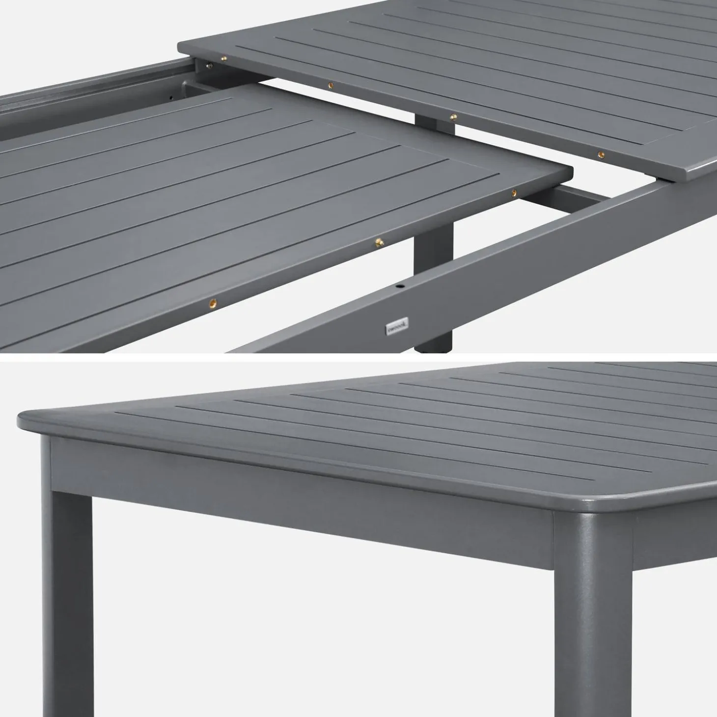 Uitschuifbare aluminium tuintafel, 10 plaatsen