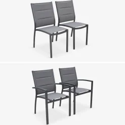 Uitschuifbare aluminium tuinset 10 plaatsen
