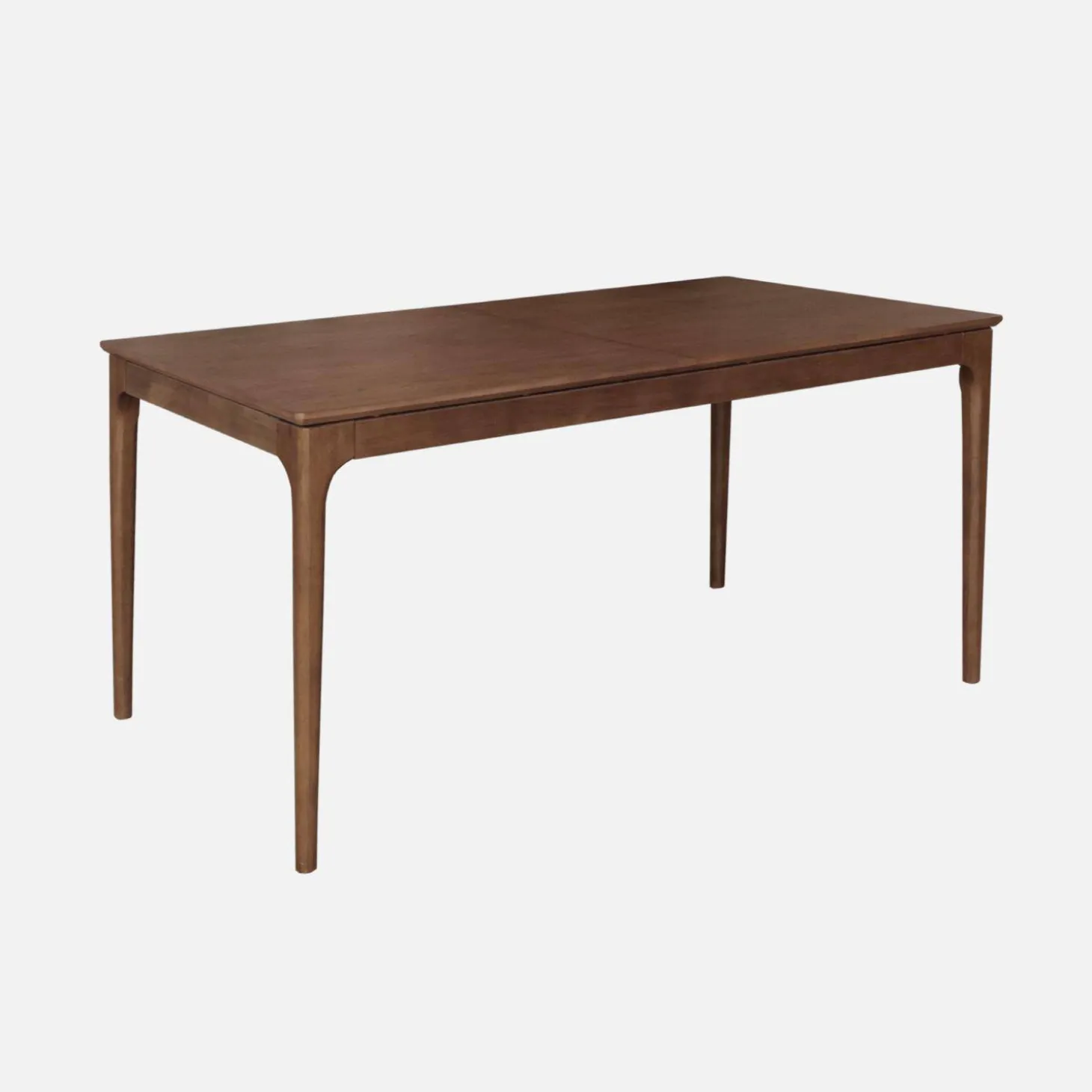 Uitschuifbare eettafel rechthoekig rubberhout en essenfineer 6-8 plaatsen