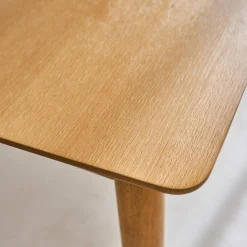 Uitschuifbare eettafel van eikenfineer, 6 tot 8 zitplaatsen, 160-210cm