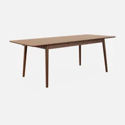 Uitschuifbare eettafel van eikenfineer, 6 tot 8 zitplaatsen, 160-210cm