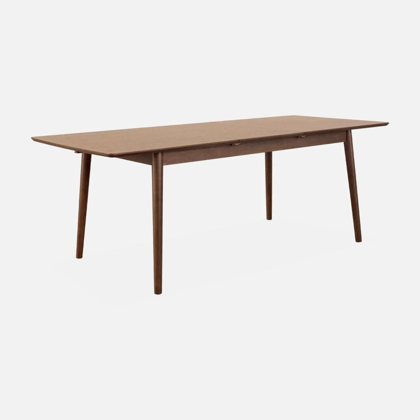 Uitschuifbare eettafel van eikenfineer, 6 tot 8 zitplaatsen, 160-210cm