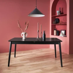Uitschuifbare eettafel van eikenfineer, 6 tot 8 zitplaatsen, 160-210cm