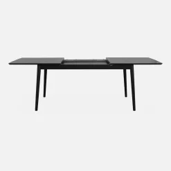 Uitschuifbare eettafel van eikenfineer, 6 tot 8 zitplaatsen, 160-210cm
