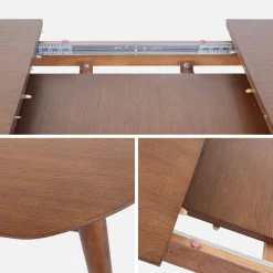 Uitschuifbare eettafel, 6-8 zitplaatsen, 160-210cm