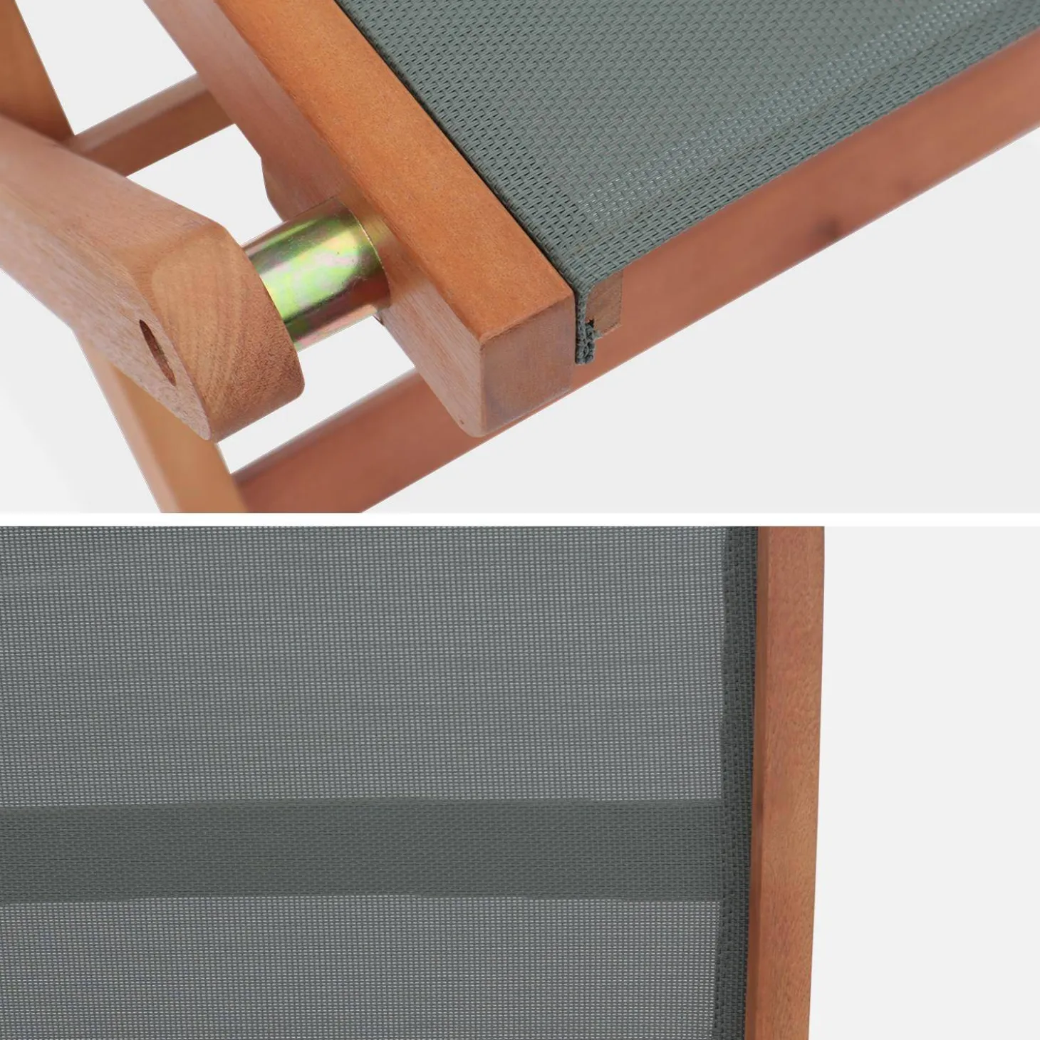 Uitschuifbare houten tuintafel, 6 stoelen