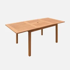 Uitschuifbare houten tuintafel 120-180cm