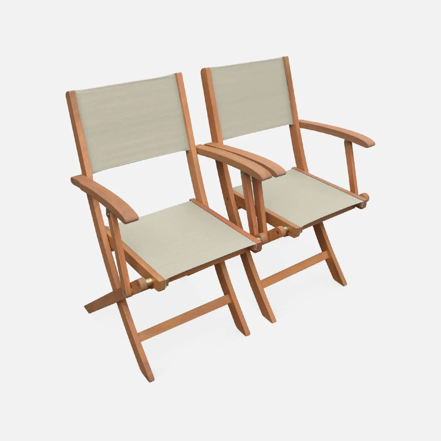 Uitschuifbare houten tuintafel, 6 stoelen
