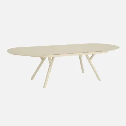 Uitschuifbare ovale tuintafel van aluminium en 10 stoelen