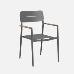 Uitschuifbare ovale tuintafel van aluminium en 8 stoelen
