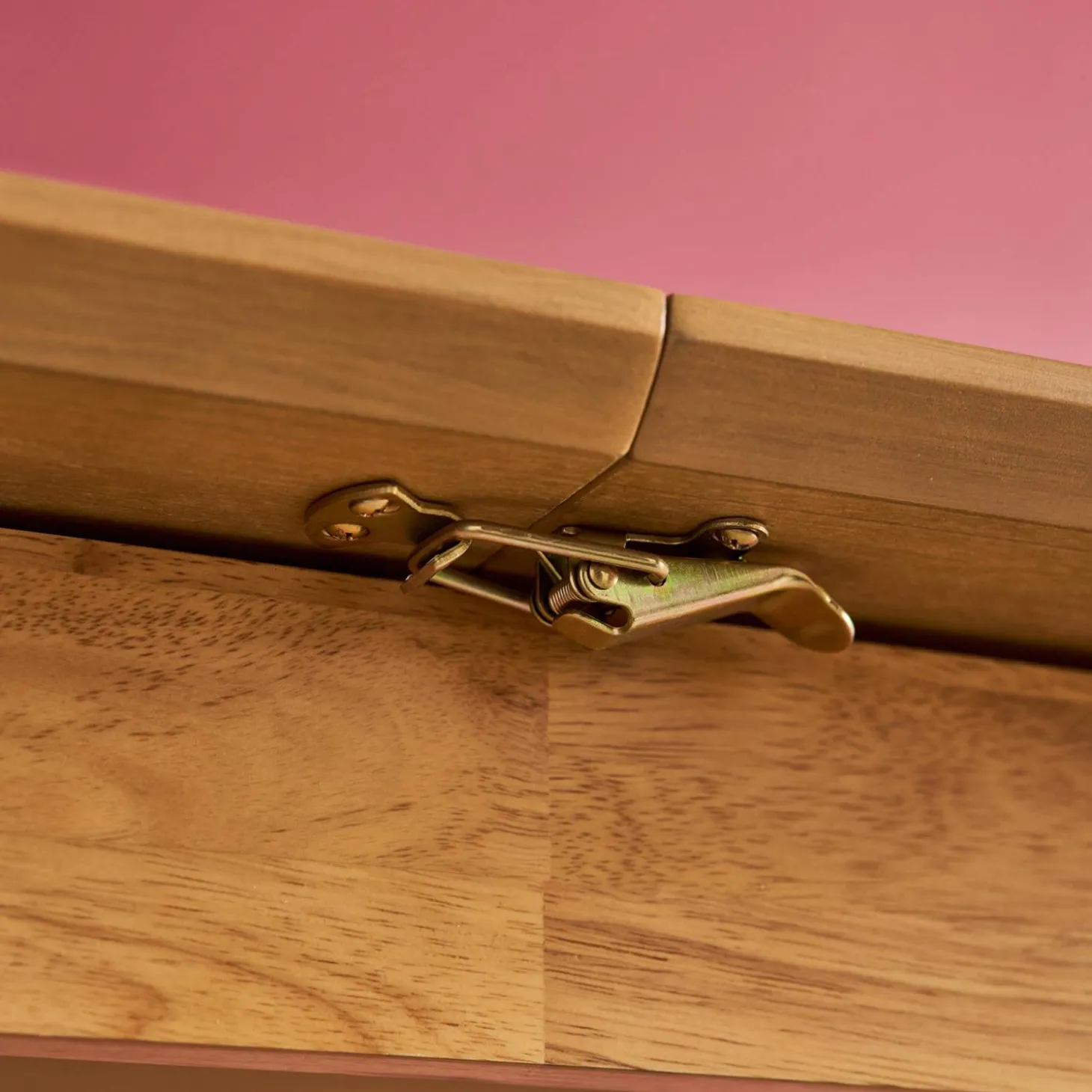 Uitschuifbare rechthoekige eettafel rubberhout en eikenfineer 4-6 plaatsen
