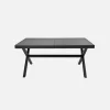 Uitschuifbare tuintafel aluminium met 8 stoelen