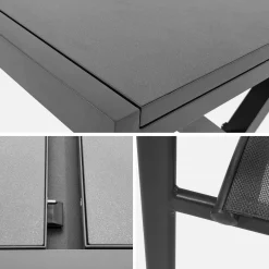 Uitschuifbare tuintafel aluminium met 8 stoelen