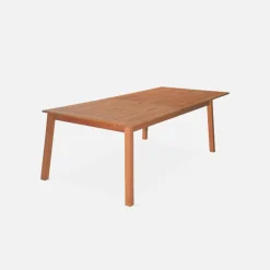 Uitschuifbare tuintafel eucalyptus hout