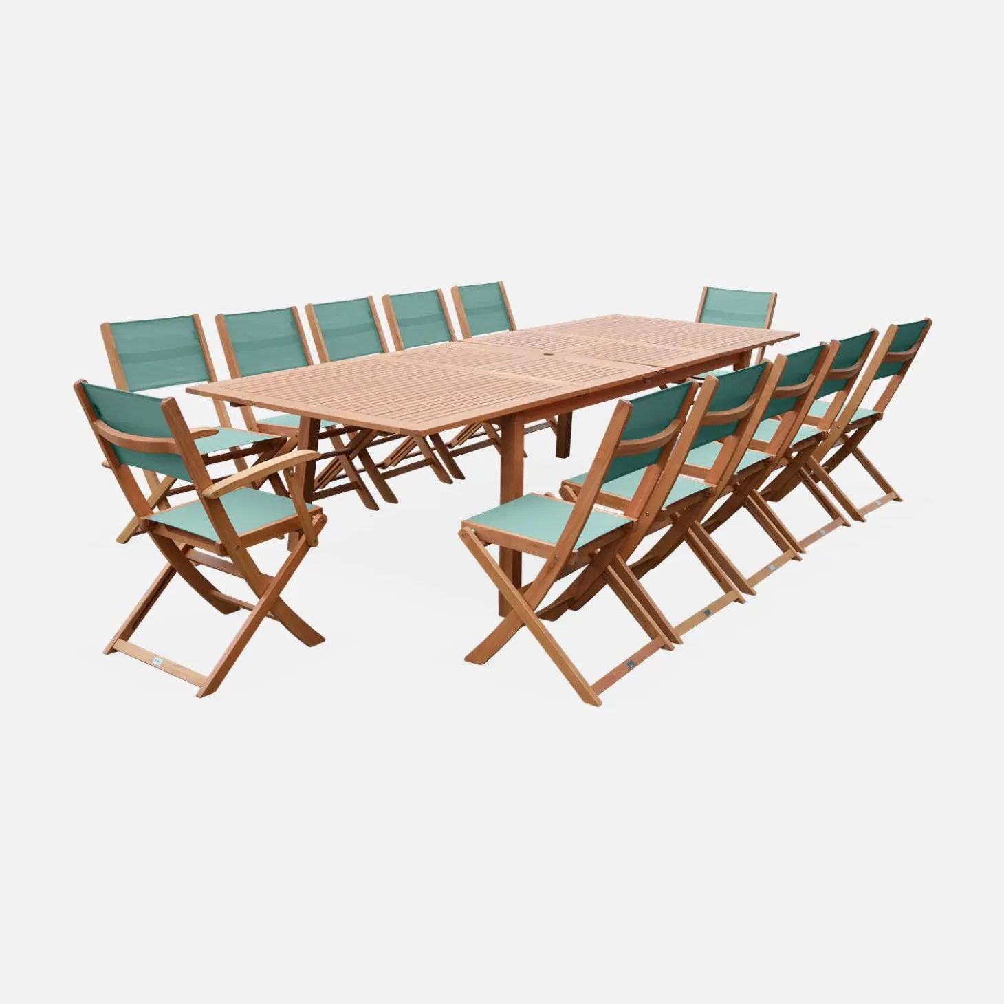 Uitschuifbare tuintafel eucalyptus hout