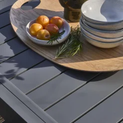 Uitschuifbare tuintafel 8 plaatsen aluminium