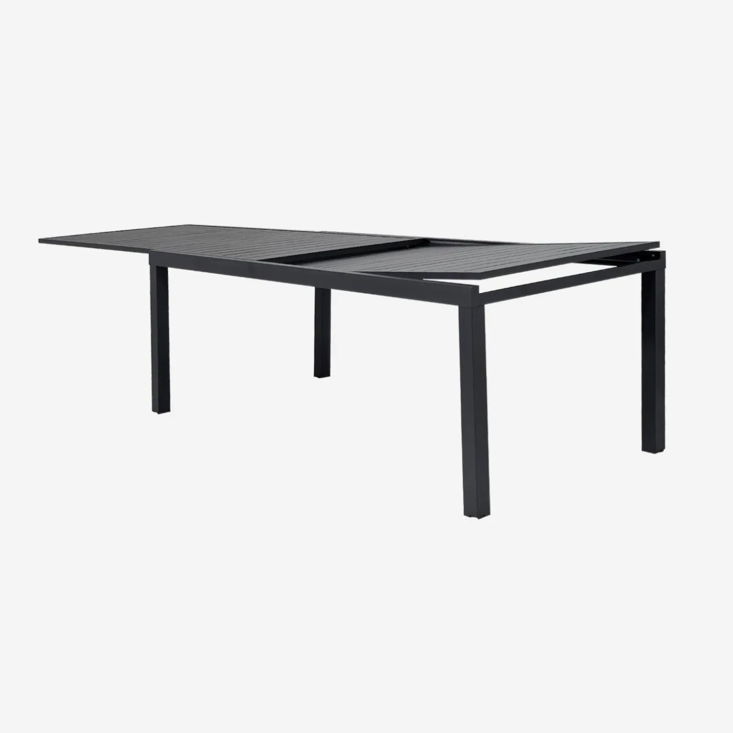 Uitschuifbare tuintafel 10-12 plaatsen aluminium