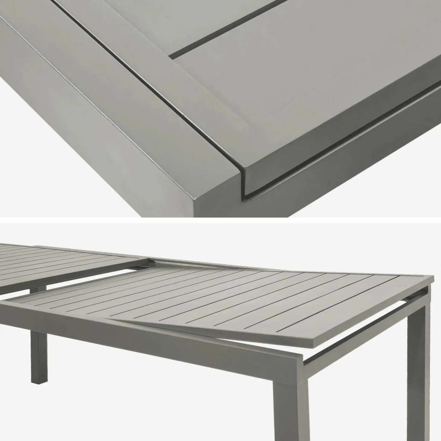 Uitschuifbare tuintafel 10-12 plaatsen aluminium