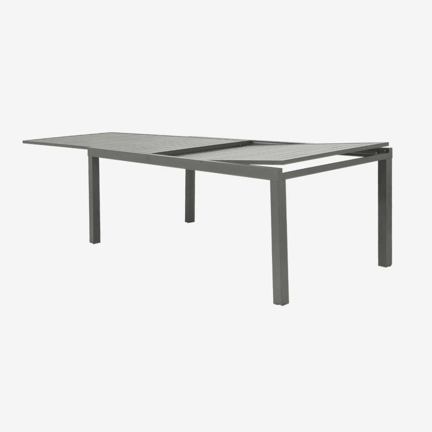 Uitschuifbare tuintafel 10-12 plaatsen aluminium