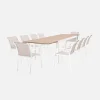 Uitschuifbare tuintafel 10-12 plaatsen aluminium