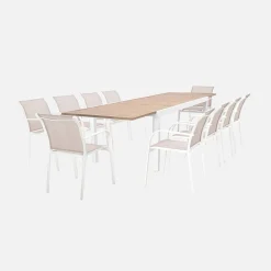 Uitschuifbare tuintafel 10-12 plaatsen aluminium