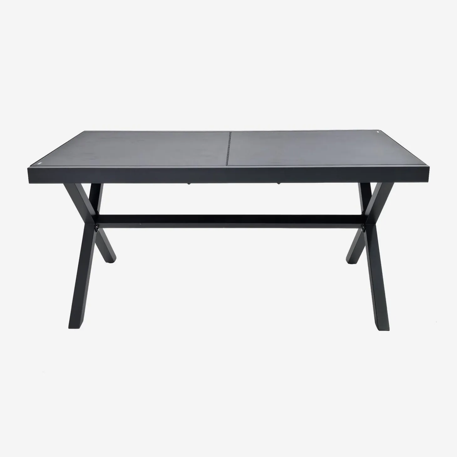 Uitschuifbare tuintafel 8 plaatsen aluminium en glas
