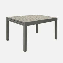 Uitschuifbare tuintafel 8 plaatsen aluminium