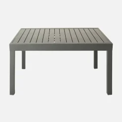 Uitschuifbare tuintafel 8 plaatsen aluminium