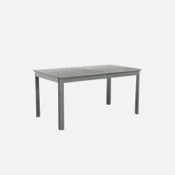 Uitschuifbare tuintafel van aluminium, 8 plaatsen