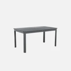 Uitschuifbare tuintafel van aluminium, 6 plaatsen