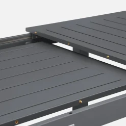 Uitschuifbare tuintafel van aluminium, 6 plaatsen