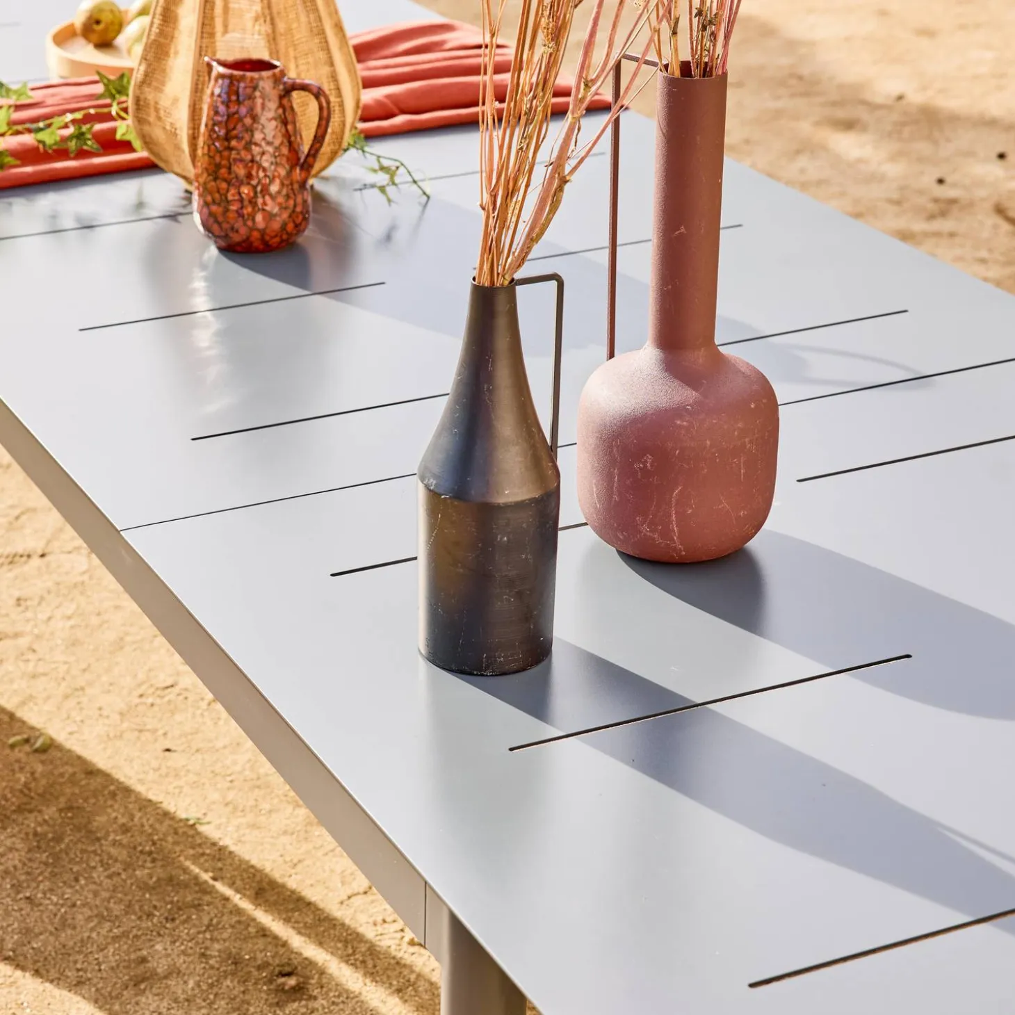 Uitschuifbare tuintafel van aluminium, 8 personen