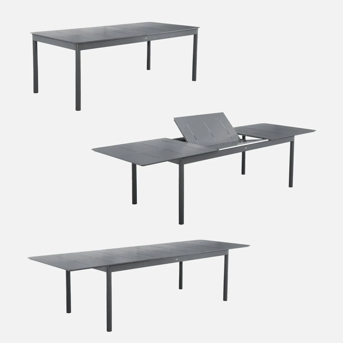 Uitschuifbare tuintafel van aluminium, 8 personen