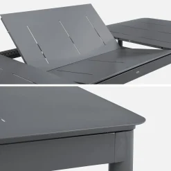 Uitschuifbare tuintafel van aluminium, 8 personen