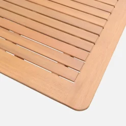 Uitschuifbare tuintafel van hout met 12 stoelen