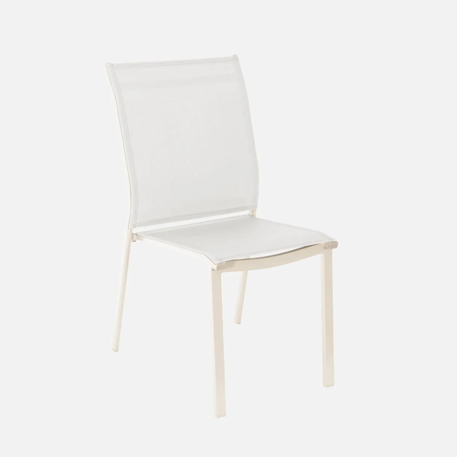 Uitschuifbare tuintafel van aluminium, 6 stoelen, waarvan 2 met armleuning